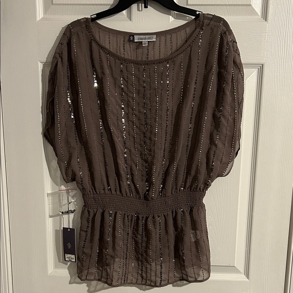 Brand New Jennifer Lopez Sequin Blouse